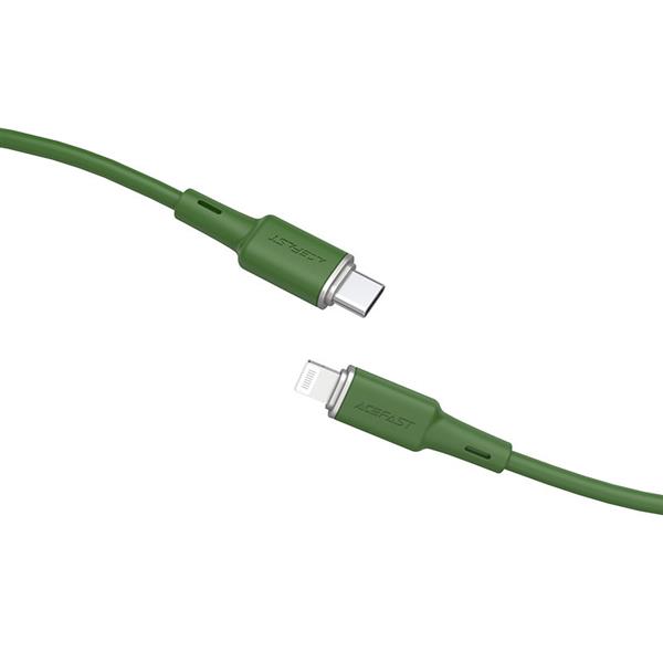 Acefast kabel MFI USB Typ C - Lightning 1,2m, 30W, 3A zielony (C2-01 oliver green)-2269991