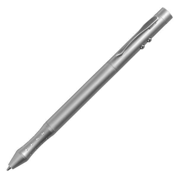 Długopis ze wskaźnikiem laserowym Combo – 4 w 1, srebrny-544142