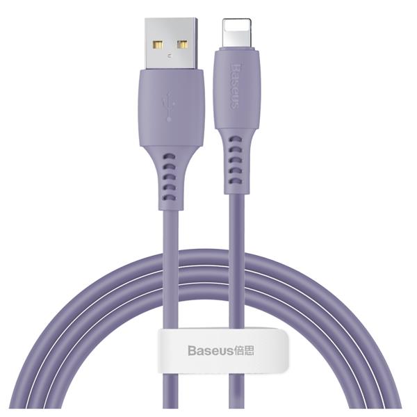 Baseus kabel Colourful USB - Lightning 1,2 m 2,4A fioletowy-2045413