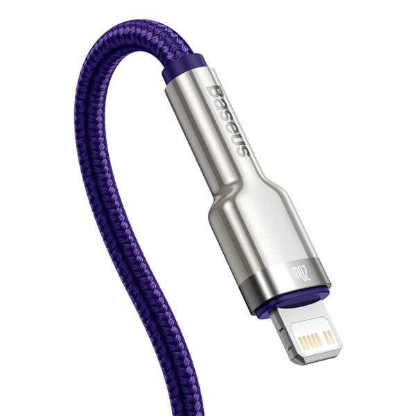 Baseus kabel Cafule Metal PD USB-C - Lightning 1,0 m fioletowy 20W-2047718