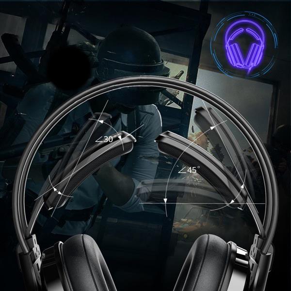 Tronsmart Glary Alpha Gaming RGB wokółuszne słuchawki 3,5 mm mini jack z mikrofonem i pilotem dla graczy czarny (370406)-2165020