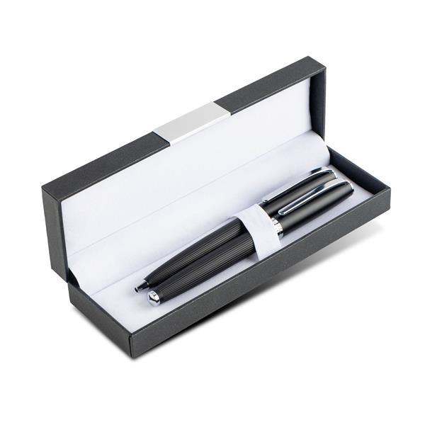 Zestaw metalowe pióro kulkowe oraz długopis-3183610
