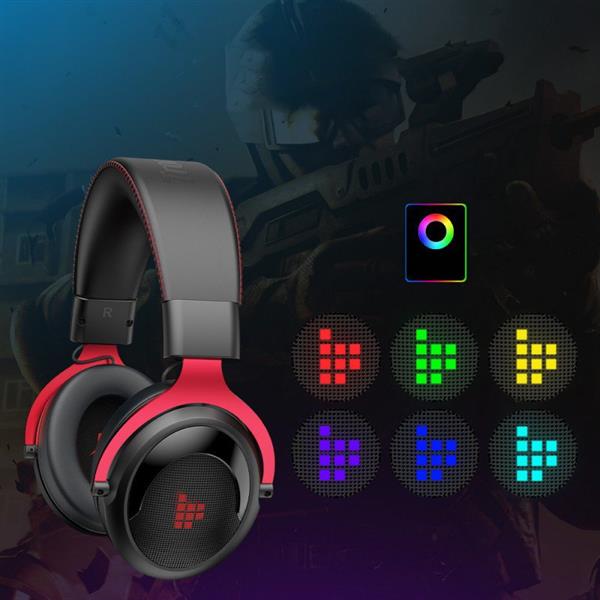 Tronsmart Shadow gamingowe bezprzewodowe słuchawki z mikofonem dla graczy czerwony (372309)-2177180