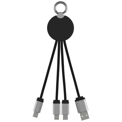Kabel z podświetlonym logo 3w1 z brelokiem - SCX.design C16-2372894