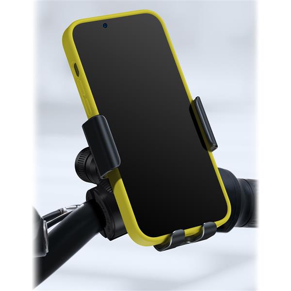 Baseus elektryczny rowerowy uchwyt na smartfon z wbudowanym panelem słonecznym 150mAh czarny (SUZG010001)-2382239