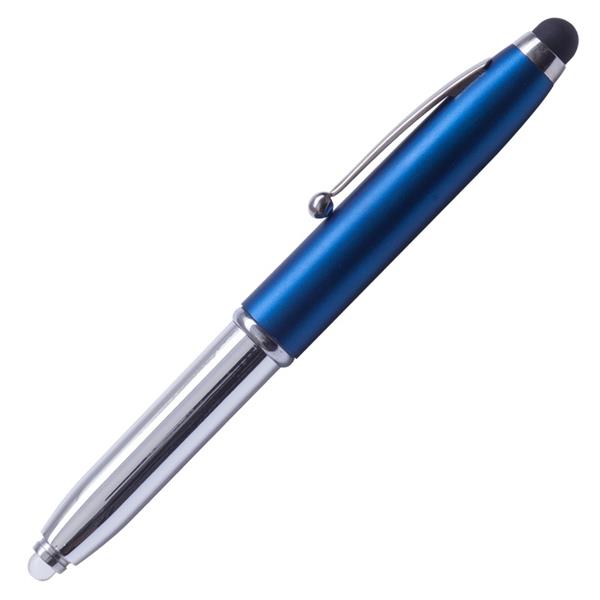 Długopis – latarka LED Pen Light, niebieski/srebrny-546928