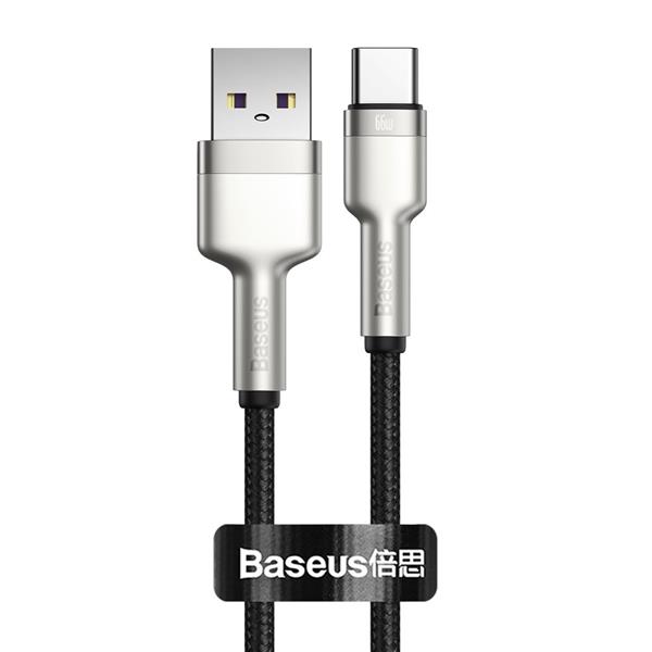 Baseus Cafule Metal Data kabel USB - USB Typ C 66W Quick Charge 25cm czarny (CAKF000001)-2219171