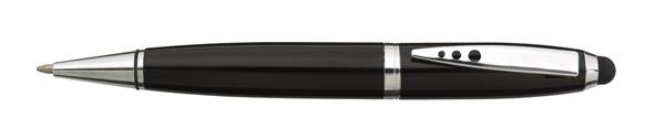 Długopis ze stali nierdzewnej TOUCH DOWN, czarny, srebrny-2307866