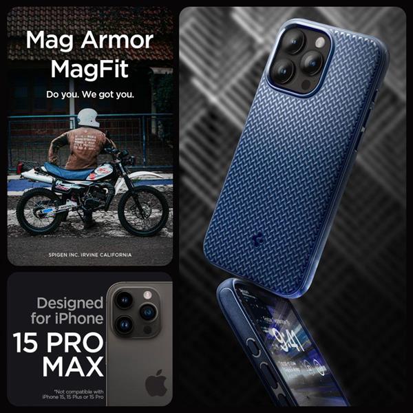SPIGEN MAG ARMOR MAGSAFE IPHONE 15 PRO MAX NAVY BLUE-3138398