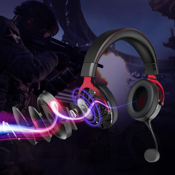 Tronsmart Shadow gamingowe bezprzewodowe słuchawki z mikofonem dla graczy czerwony (372309)-2177176