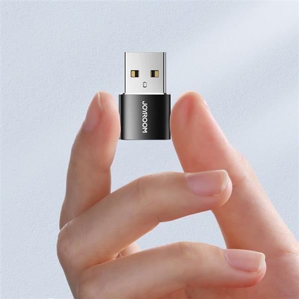 Joyroom adapter przejściówka z USB Typ C (żeński) na USB (męski) czarny (S-H152 Black)-2213876