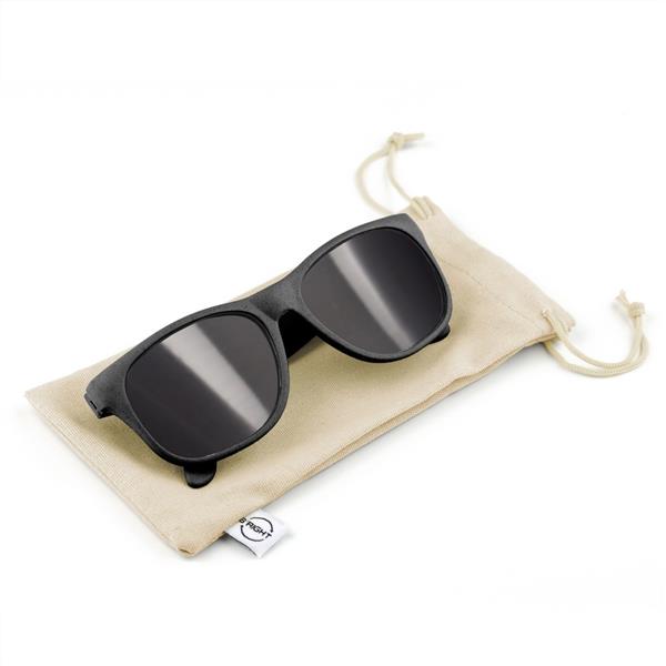 Okulary przeciwsłoneczne ze słomy pszenicznej B'RIGHT, bawełniane etui w komplecie | Adam-1985596