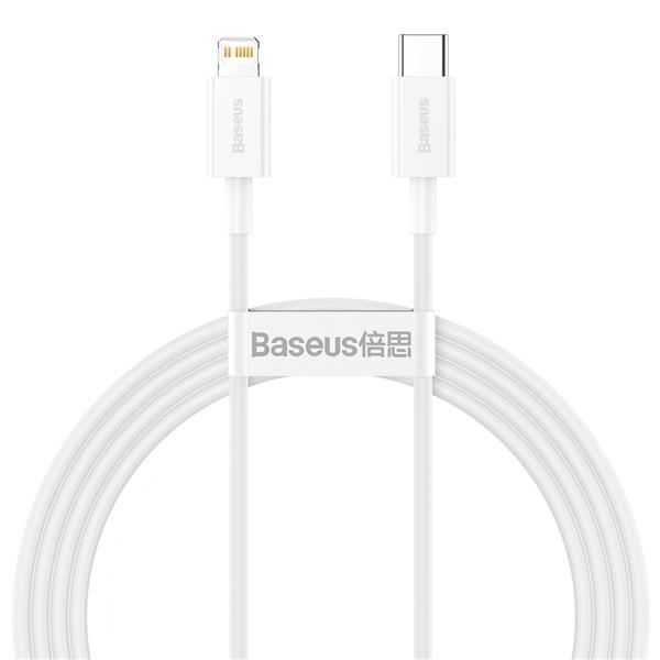 Baseus kabel Superior PD USB-C - Lightning 1,5 m biały 20W-2107933