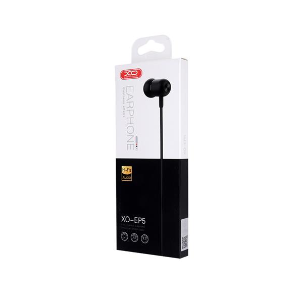 XO Słuchawki przewodowe EP5 jack 3,5mm czarne-1566888