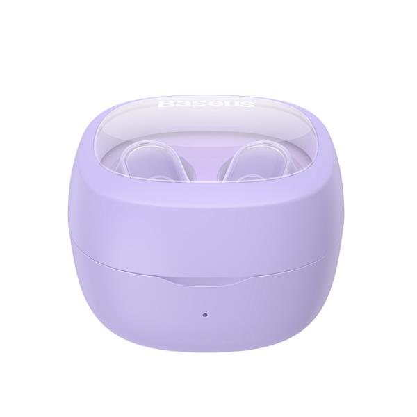 Baseus Bowie WM02 słuchawki bezprzewodowe TWS Bluetooth 5.3 fioletowy (NGTW180005)-2395589