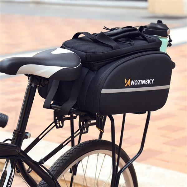 Wozinsky duża torba rowerowa na bagażnik 35l + pokrowiec przeciwdeszczowy czarny (WBB19BK)-2168624