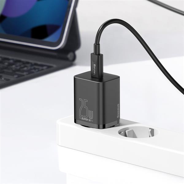 Baseus Super Si 1C szybka ładowarka USB Typ C 25W Power Delivery Quick Charge czarny (CCSP020101)-2262401