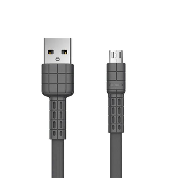 Remax Armor Series płaski kabel przewód USB / micro USB 5V 2.4A czarny (RC-116m)-2143050