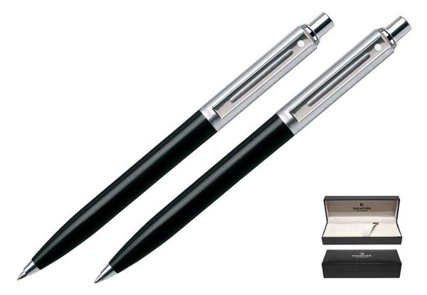 321 Zestaw (długopis i ołówek automatyczny) Sheaffer Sentinel czarny, wykończenia niklowane-3039917