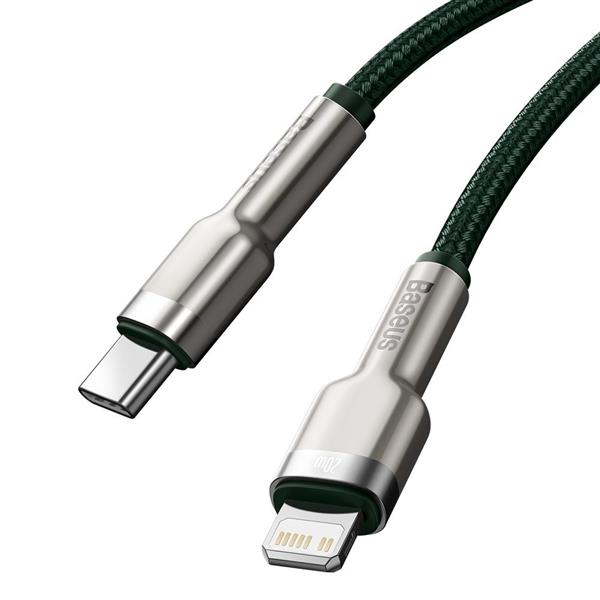 Baseus Cafule Metal Data kabel USB Typ C - Lightning 20 W Power Delivery 1 m zielony (CATLJK-A06)-2179150