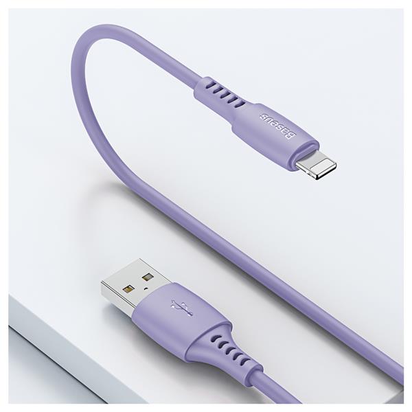 Baseus kabel Colourful USB - Lightning 1,2 m 2,4A fioletowy-2045417