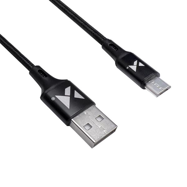 Wozinsky kabel przewód USB - microUSB 2,4A 1m czarny (WUC-M1B)-2209229