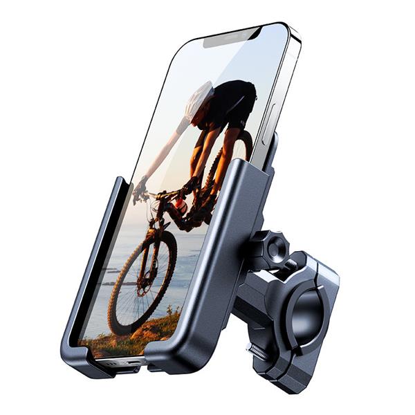 Wozinsky metalowy uchwyt na telefon do roweru, hulajnogi czarny (WBHBK3)-2265934