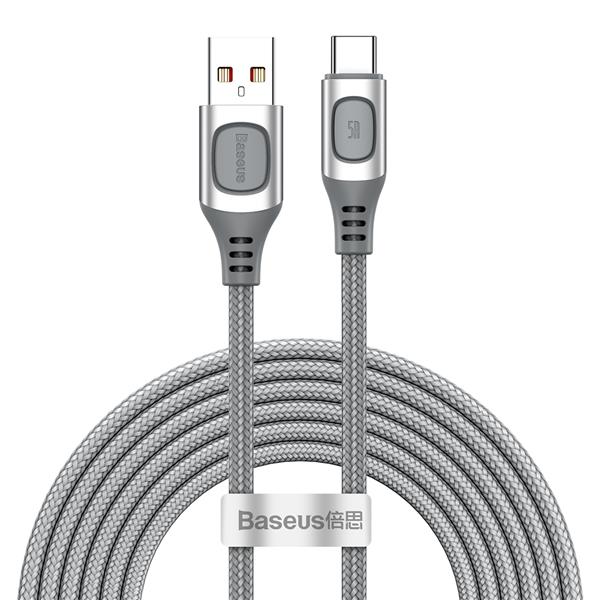 Baseus kabel Flash USB - USB-C 2,0 m 5A srebrny-2047700