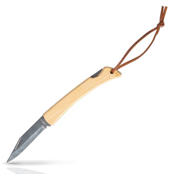 Nóż z bambusową rączką i sznureczkiem-1917665