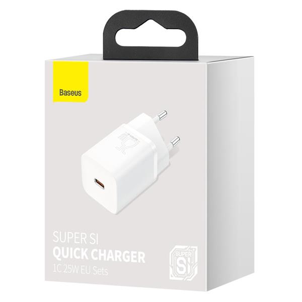 Baseus Super Si 1C szybka ładowarka USB Typ C 25W Power Delivery Quick Charge biały (CCSP020102)-2262411
