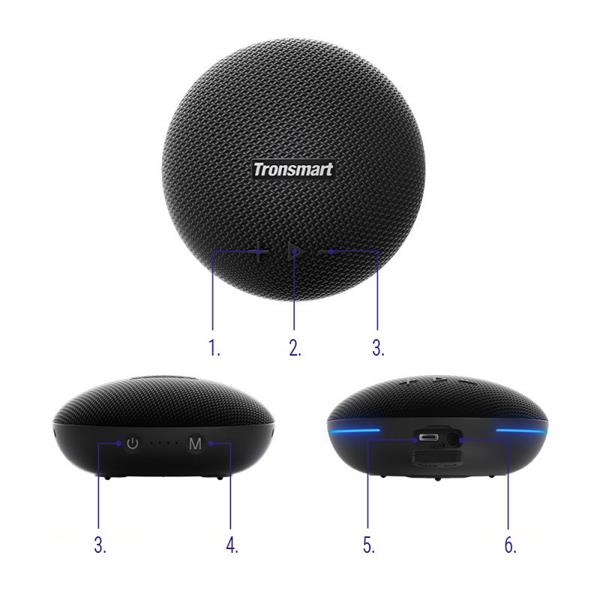 Tronsmart Splash 1 przenośny wodoodporny IPX7 bezprzewodowy głośnik Bluetooth 5.0 15W czarny (467457)-2220208