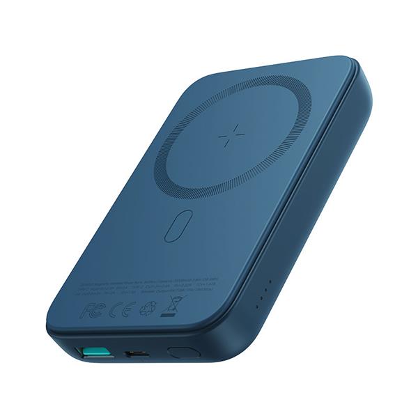 Joyroom powerbank 10000mAh 20W Power Delivery Quick Charge magnetyczna ładowarka bezprzewodowa Qi 15W do iPhone kompatybilna z MagSafe niebieski (JR-W020 blue)-2381116