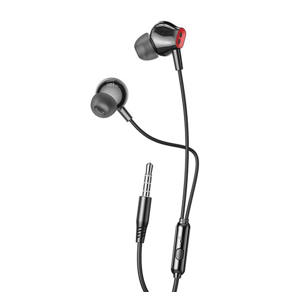 XO słuchawki przewodowe EP58 jack 3,5mm dokanałowe czarne-3002090