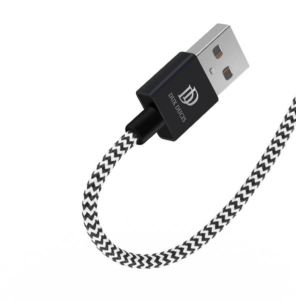 Dux Ducis K-ONE Series nylonowy kabel przewód USB / Lightning 2.1A 3M czarny-2141104