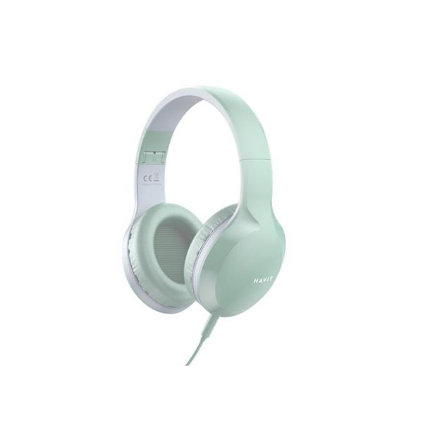 HAVIT słuchawki przewodowe H100d nauszne zielone-3031482