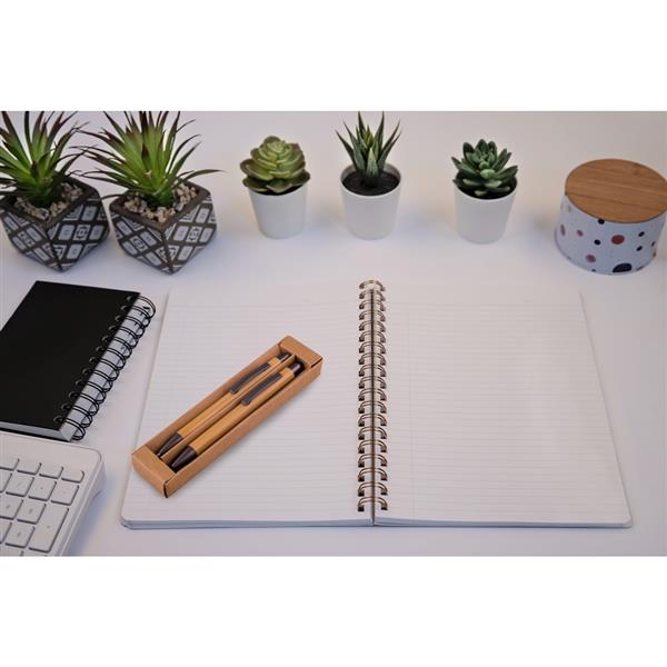 Zestaw piśmienny, bambusowy długopis touch pen i ołówek mechaniczny-1700510