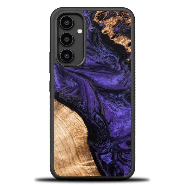 Etui z drewna i żywicy na Samsung Galaxy A54 5G Bewood Unique Violet - fioletowo-czarne-3133102