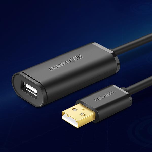 Ugreen kabel aktywny przedłużacz USB-A (męski) - USB-A (żeński) USB 2.0 480Mb/s 25m czarny (US121)-2964745