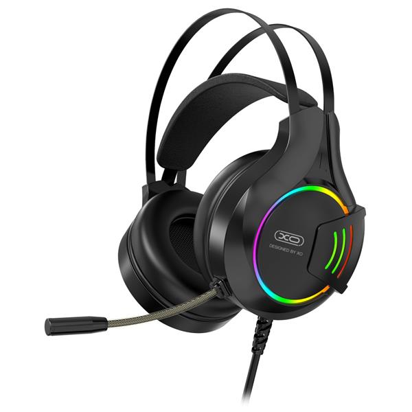 XO słuchawki przewodowe GE-04 jack 3,5mm nauszne czarne-2074695