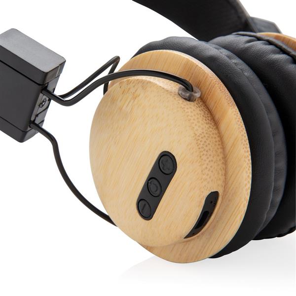Bambusowe, bezprzewodowe słuchawki nauszne-1657488