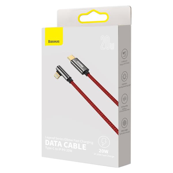 Baseus kabel Legend PD USB-C - Lightning 1,0m 20W czerwony-2059373