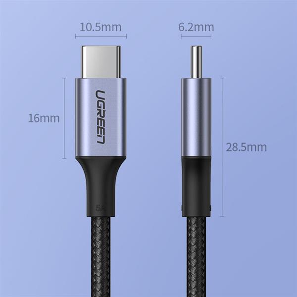 Ugreen kabel przewód USB Typ C - USB Typ C Power Delivery 100W Quick Charge FCP 5A 3m szary (90120 US316)-3103117