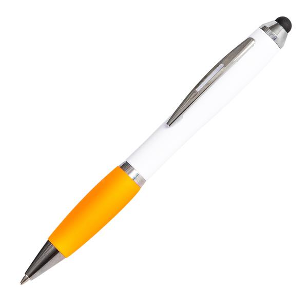 Długopis dotykowy San Rafael, pomarańczowy/biały-2013364