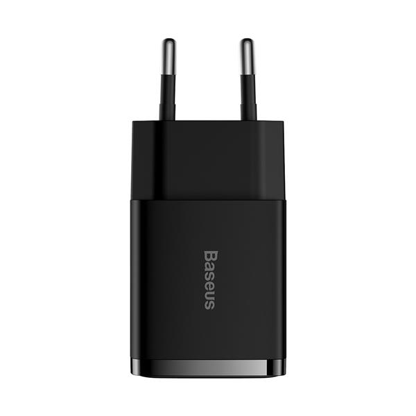 Baseus Compact ładowarka sieciowa 2x USB 10.5W czarny (CCXJ010201)-2390820