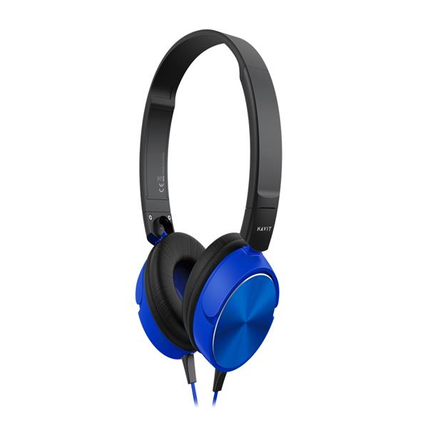 HAVIT słuchawki przewodowe HV-H2178D nauszne niebieskie-3037360