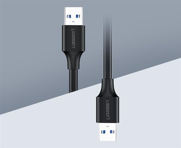 Ugreen kabel przewód USB 2.0 (męski) - USB 2.0 (męski) 0,5 m czarny (US128 10308)-2164852