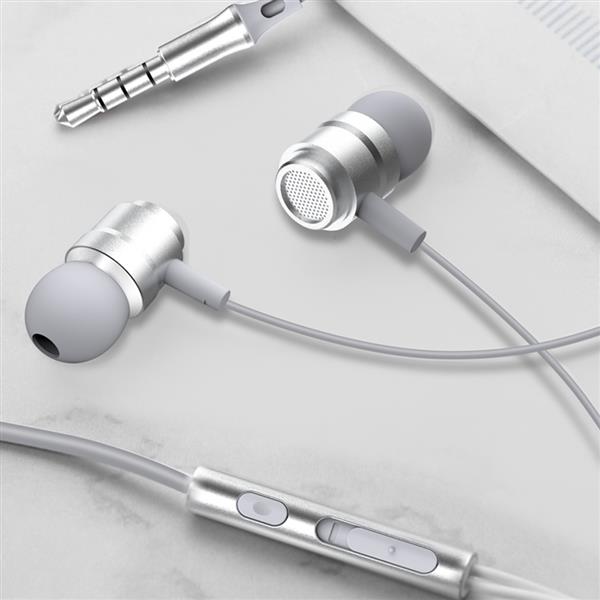 XO Słuchawki przewodowe EP6 jack 3,5mm srebrne-1580936