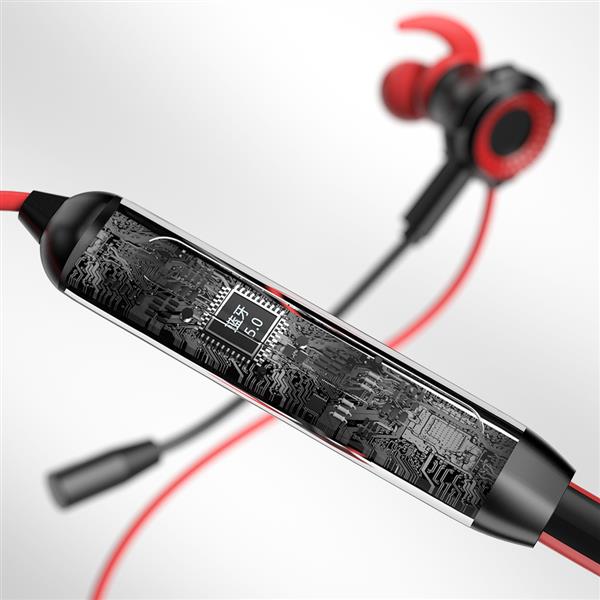 Dudao gamingowe bezprzewodowe słuchawki Bluetooth 5.0 neckband czarne (U5X-Black)-2219980