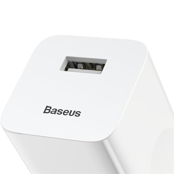 Baseus Charging Quick Charger ładowarka sieciowa zasilacz EU adapter USB Quick Charge 3.0 QC 3.0 biały (CCALL-BX02)-2139459