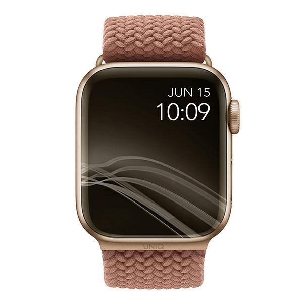 UNIQ pasek Aspen Apple Watch 40/38/41mm Series 4/5/6/7/8/SE/SE2 Braided różowy/grapefruit pink-2608855